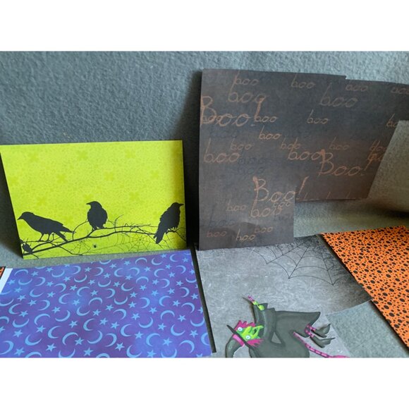 Deluxe Halloween Craft Kit With Glitter Stickers Paper Cutouts & Cards - Picture 6 of 14